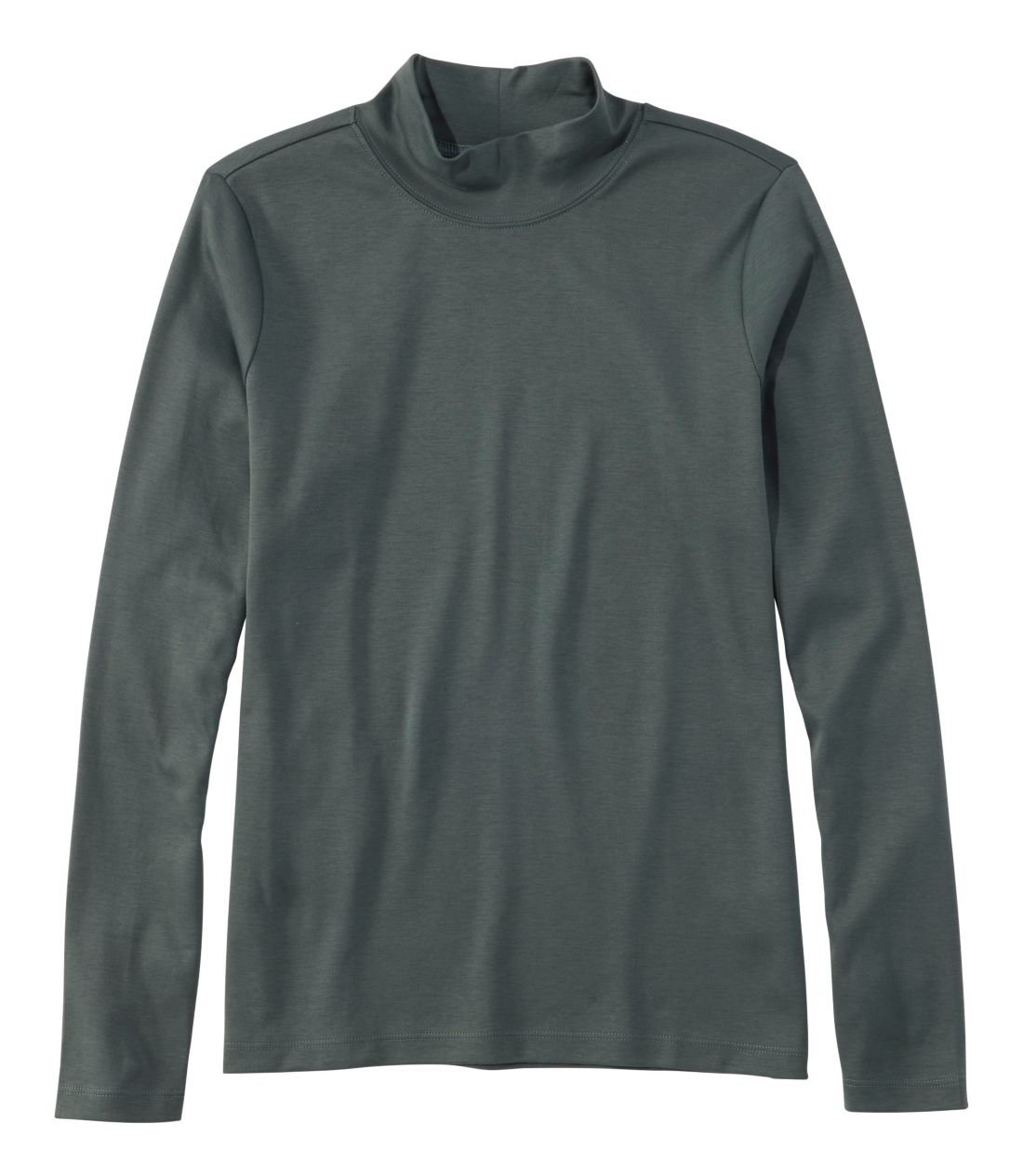 �s�}�E�R�b�g���E�e�B�A���b�N�l�b�N�@�����^Women's Pima Cotton Tee, Long-Sleeve Stand-Up Neck
