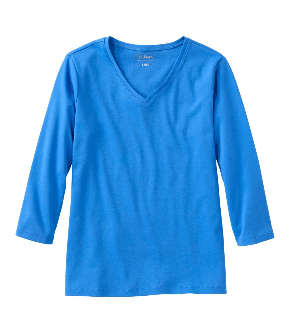 �G���E�G���E�r�[���E�e�B�A7���䑳�@V�l�b�N�^Women's L.L.Bean Tee, Three-Quarter-Sleeve V-Neck