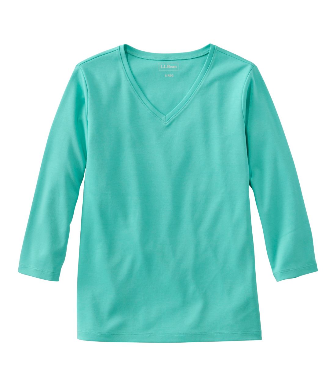 �G���E�G���E�r�[���E�e�B�A7���䑳�@V�l�b�N�^Women's L.L.Bean Tee, Three-Quarter-Sleeve V-Neck
