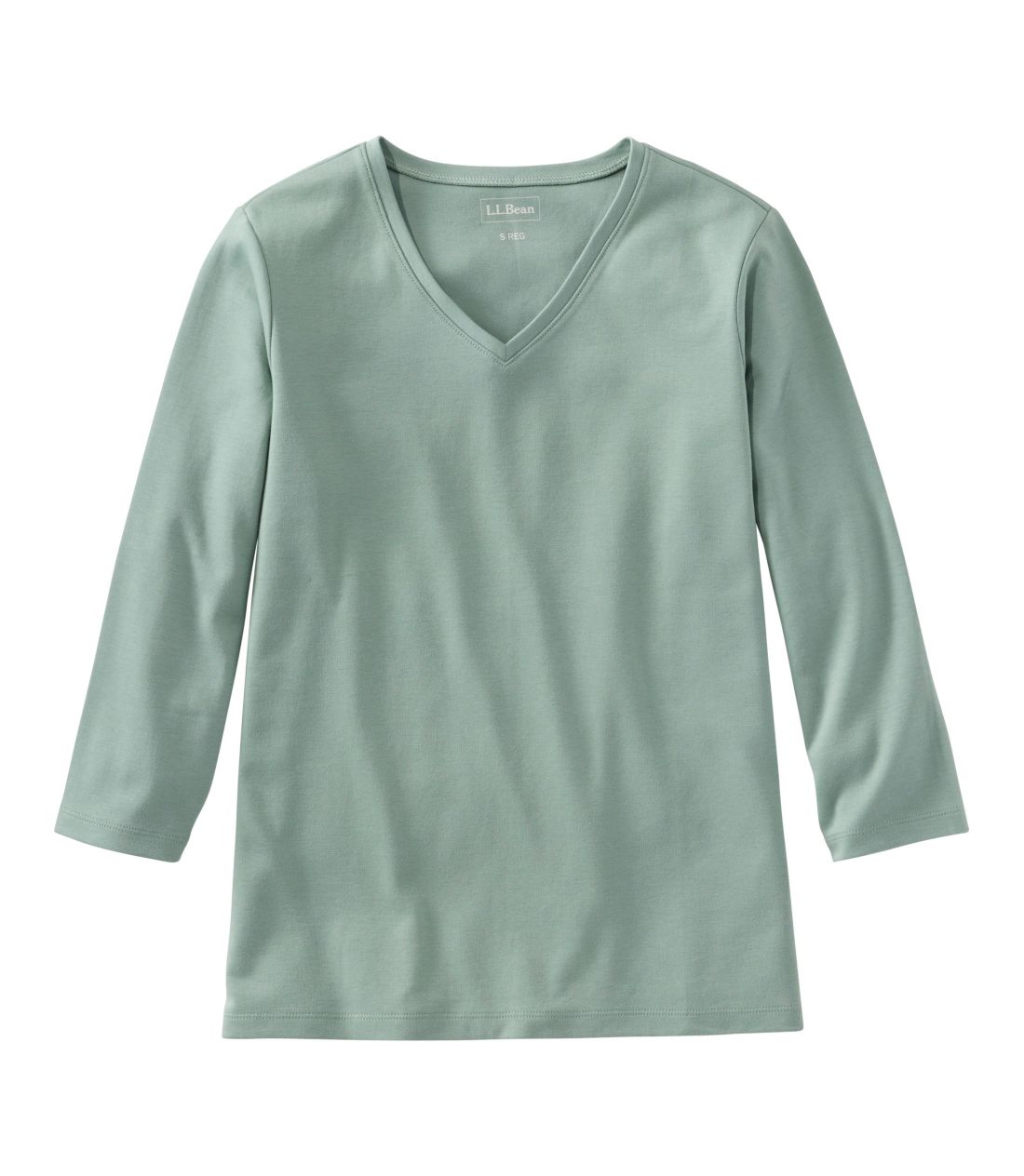 �G���E�G���E�r�[���E�e�B�A7���䑳�@V�l�b�N�^Women's L.L.Bean Tee, Three-Quarter-Sleeve V-Neck