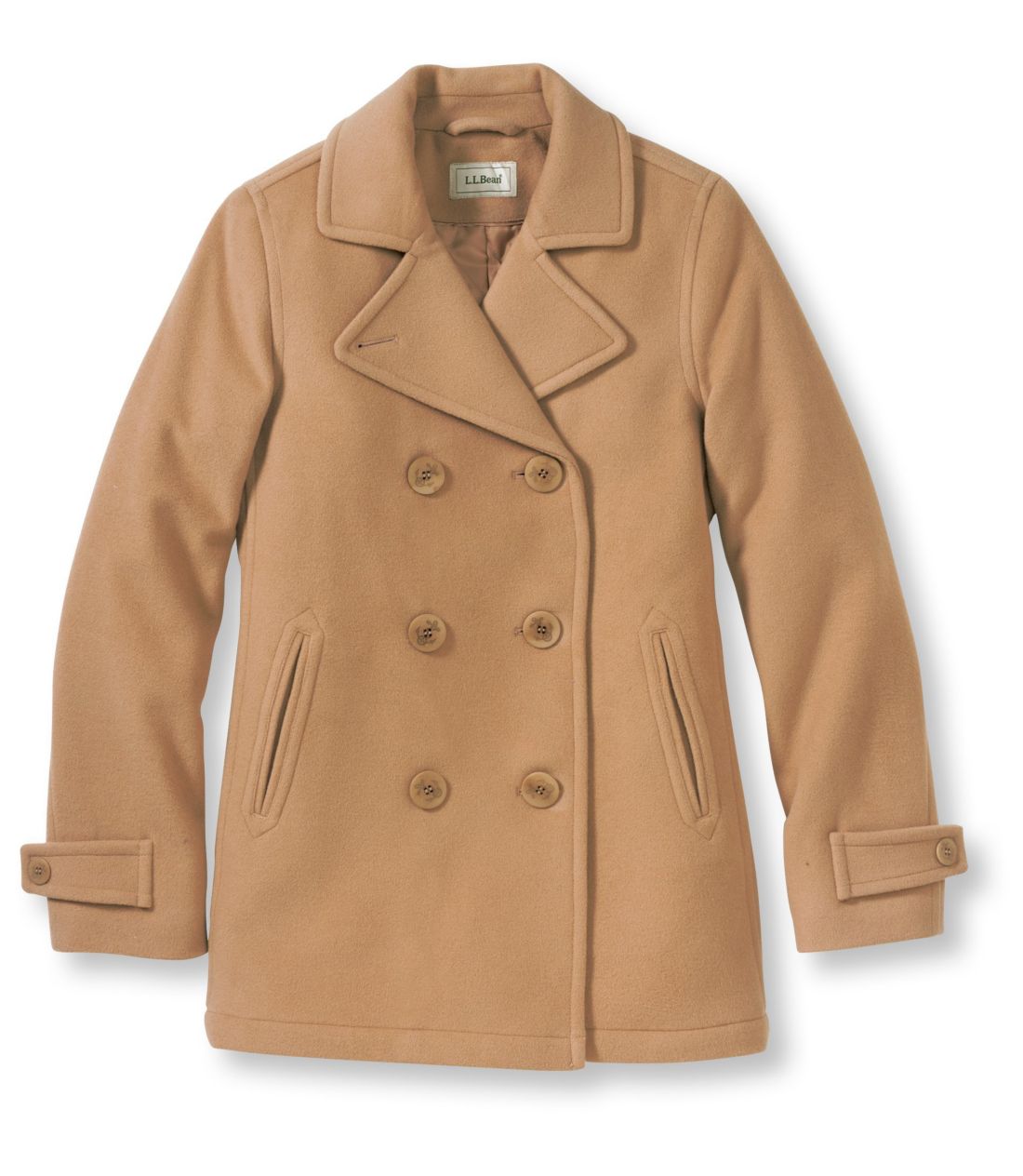 �N���V�b�N�E�����E�[���E�R�[�g�A�s�[�R�[�g�^Women's Classic Lambswool Coat, Peacoat