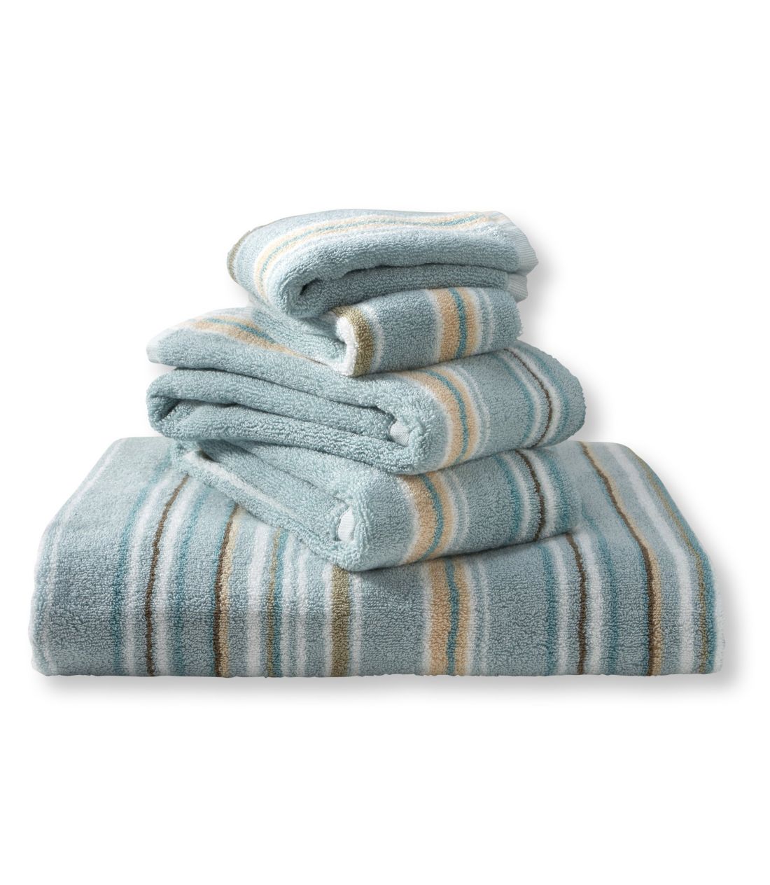�v���~�A���E�R�b�g���E�^�I���E�Z�b�g�A�X�g���C�v 5���Z�b�g�^Premium Cotton Towel Set, Stripe