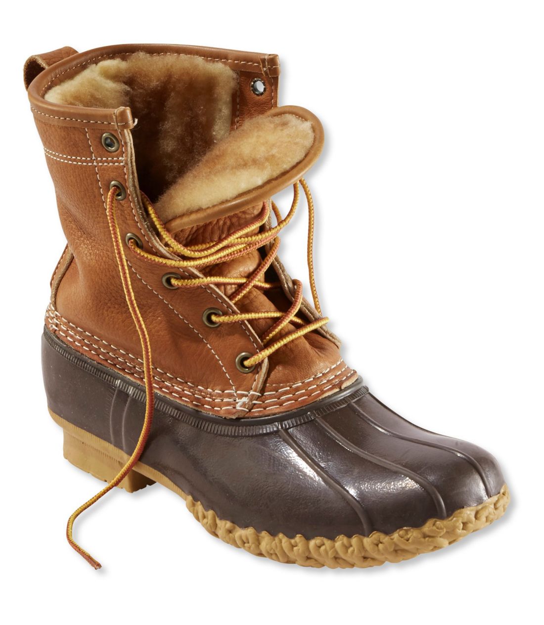 タンブル・レザー・エル・エル・ビーン・ブーツ、8インチ　シアリング保温素材入り／Women's Tumbled-Leather L.L.Bean Boots, 8“ Shearling-Lined