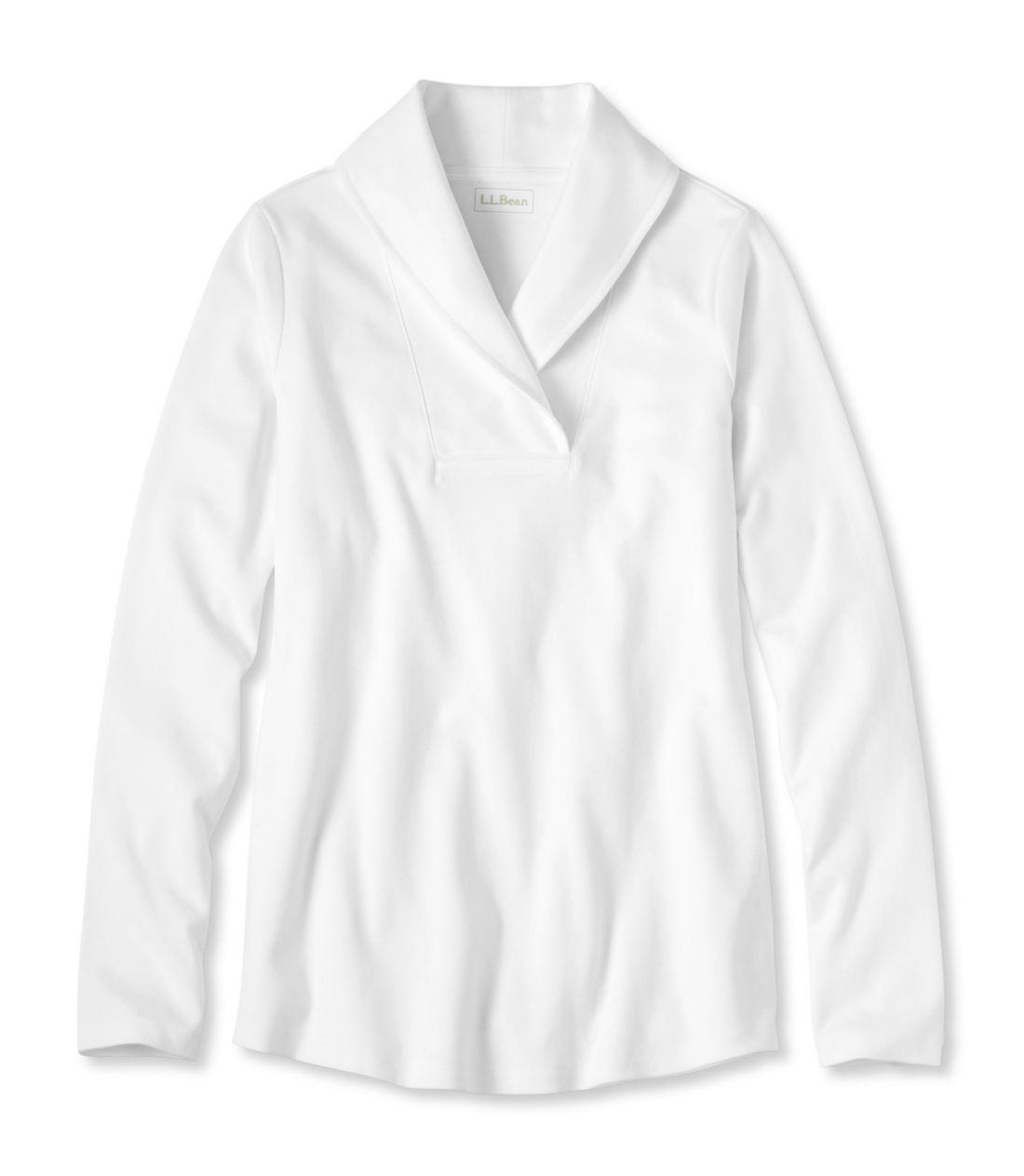 �G���E�G���E�r�[���E�V���[���E�J���[�E�v���I�[�o�[�^Women's L.L.Bean Pullover, Long-Sleeve Shawl Collar