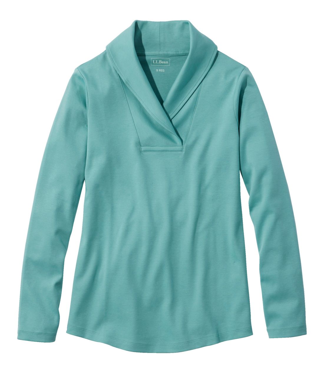 �G���E�G���E�r�[���E�V���[���E�J���[�E�v���I�[�o�[�^Women's L.L.Bean Pullover, Long-Sleeve Shawl Collar