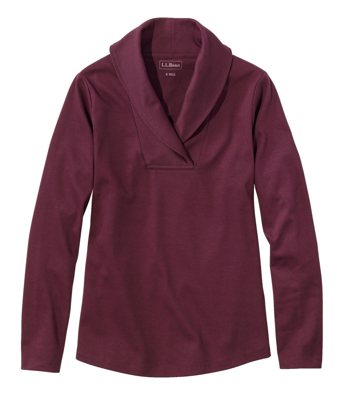 �G���E�G���E�r�[���E�V���[���E�J���[�E�v���I�[�o�[�^Women's L.L.Bean Pullover, Long-Sleeve Shawl Collar