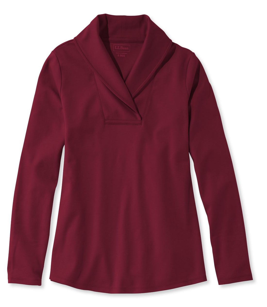 �G���E�G���E�r�[���E�V���[���E�J���[�E�v���I�[�o�[�^Women's L.L.Bean Pullover, Long-Sleeve Shawl Collar