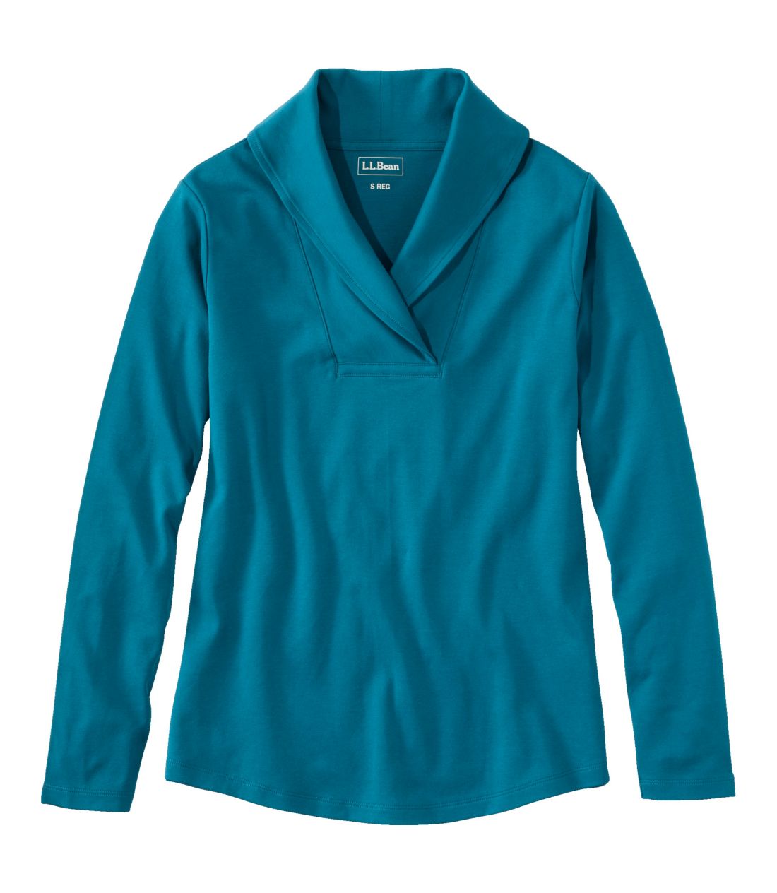�G���E�G���E�r�[���E�V���[���E�J���[�E�v���I�[�o�[�^Women's L.L.Bean Pullover, Long-Sleeve Shawl Collar