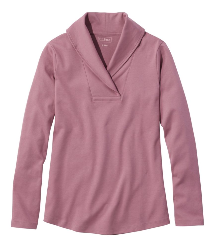 �G���E�G���E�r�[���E�V���[���E�J���[�E�v���I�[�o�[�^Women's L.L.Bean Pullover, Long-Sleeve Shawl Collar
