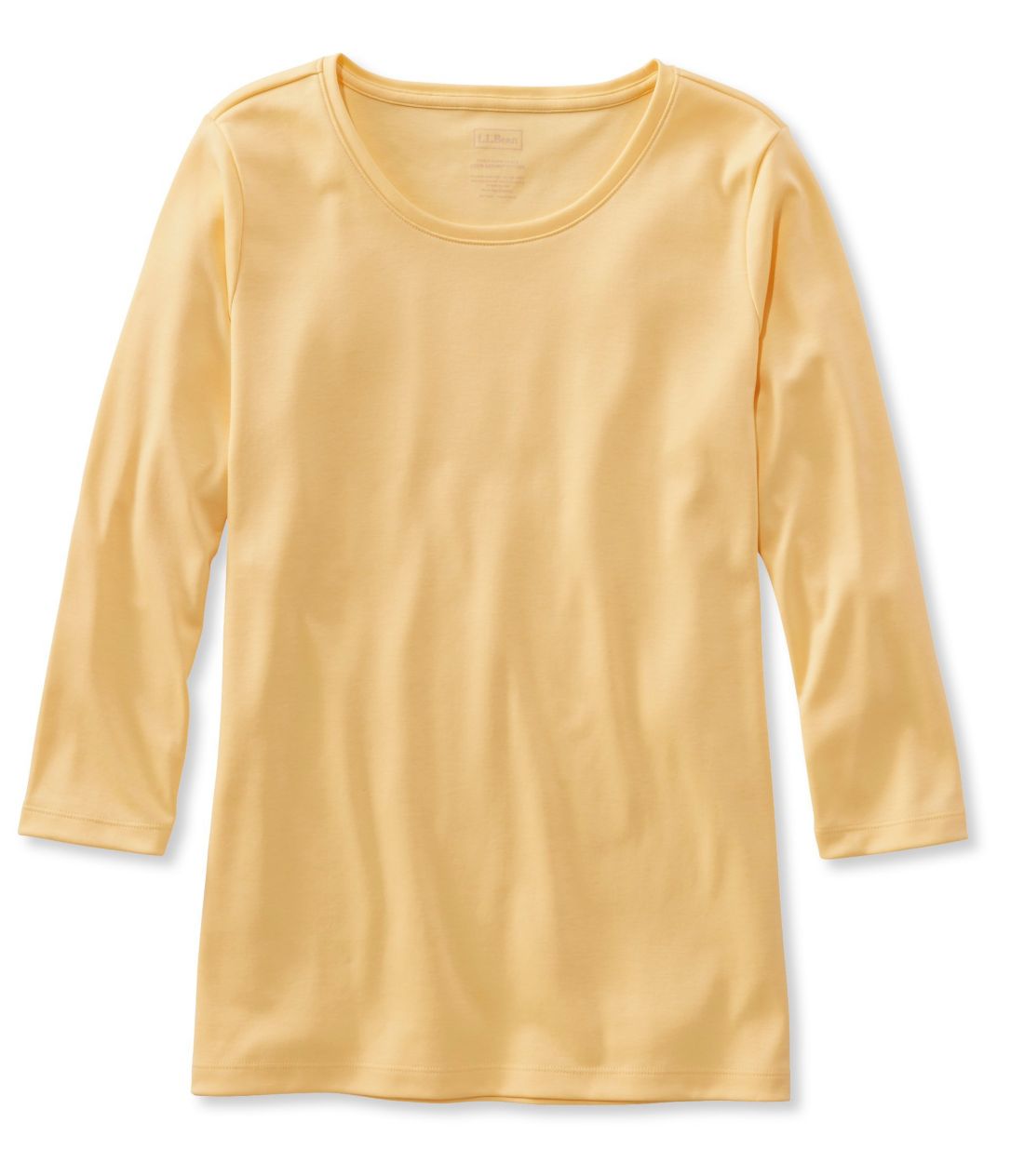 �s�}�E�R�b�g���E�V�F�C�v�E�W���G���l�b�N�E�e�B�A7���䑳�^Women's Pima Cotton Shaped Tee, Three-Quarter-Sleeve Jewelneck