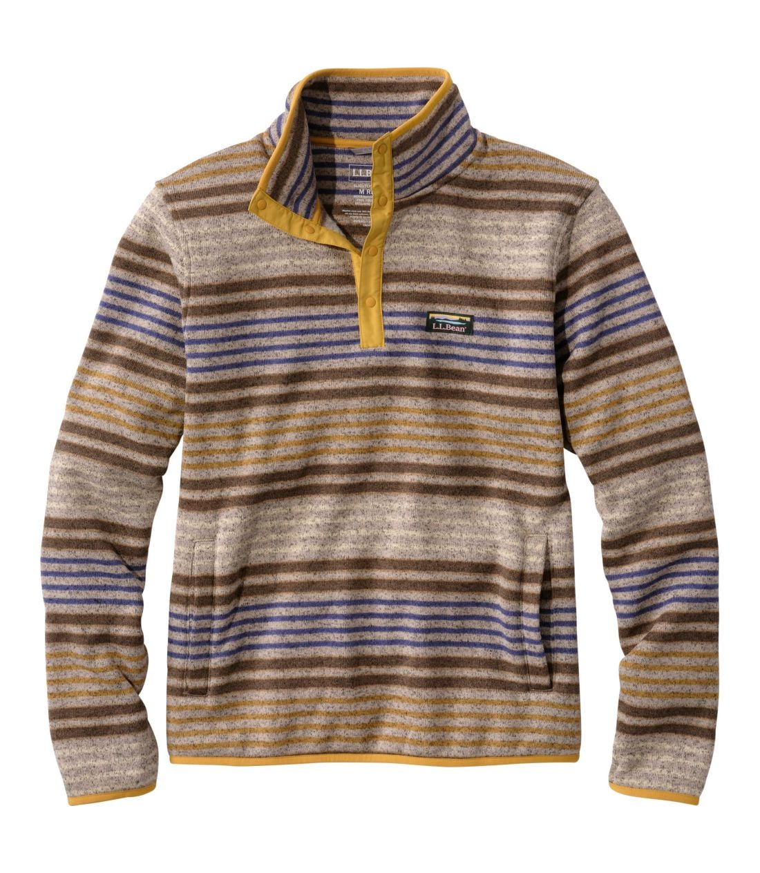 �G���E�G���E�r�[���E�Z�[�^�[�E�t���[�X�E�v���I�[�o�[�A�v�����g�^Men's L.L.Bean Sweater Fleece Pullover, Print