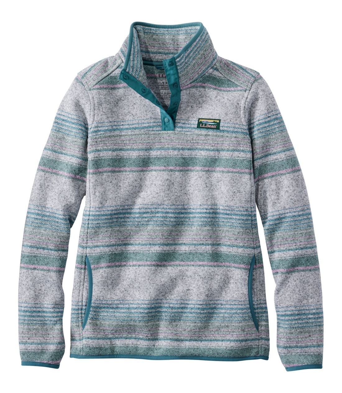 �G���E�G���E�r�[���E�Z�[�^�[�E�t���[�X�E�v���I�[�o�[�A�v�����g�^Women's L.L.Bean Sweater Fleece Pullover, Print