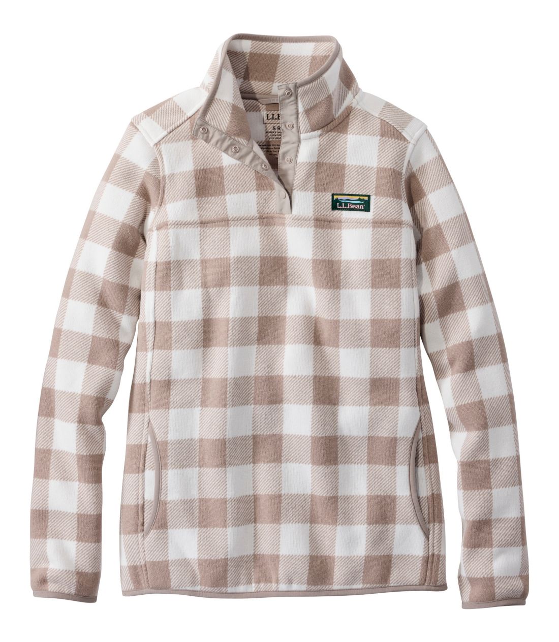 �G���E�G���E�r�[���E�Z�[�^�[�E�t���[�X�E�v���I�[�o�[�A�v�����g�^Women's L.L.Bean Sweater Fleece Pullover, Print