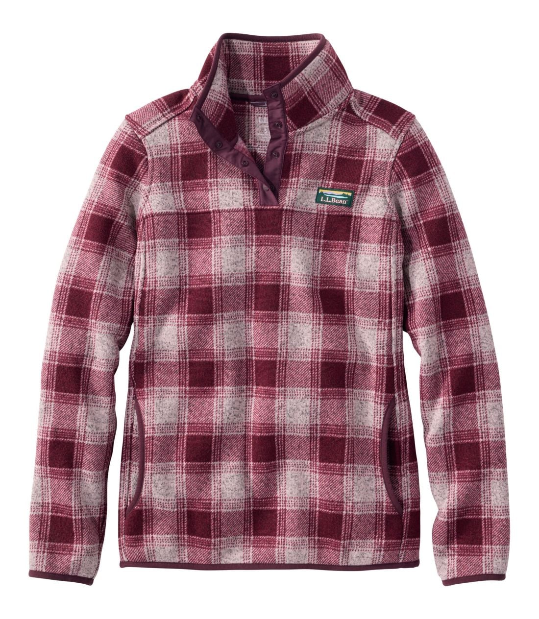 �G���E�G���E�r�[���E�Z�[�^�[�E�t���[�X�E�v���I�[�o�[�A�v�����g�^Women's L.L.Bean Sweater Fleece Pullover, Print
