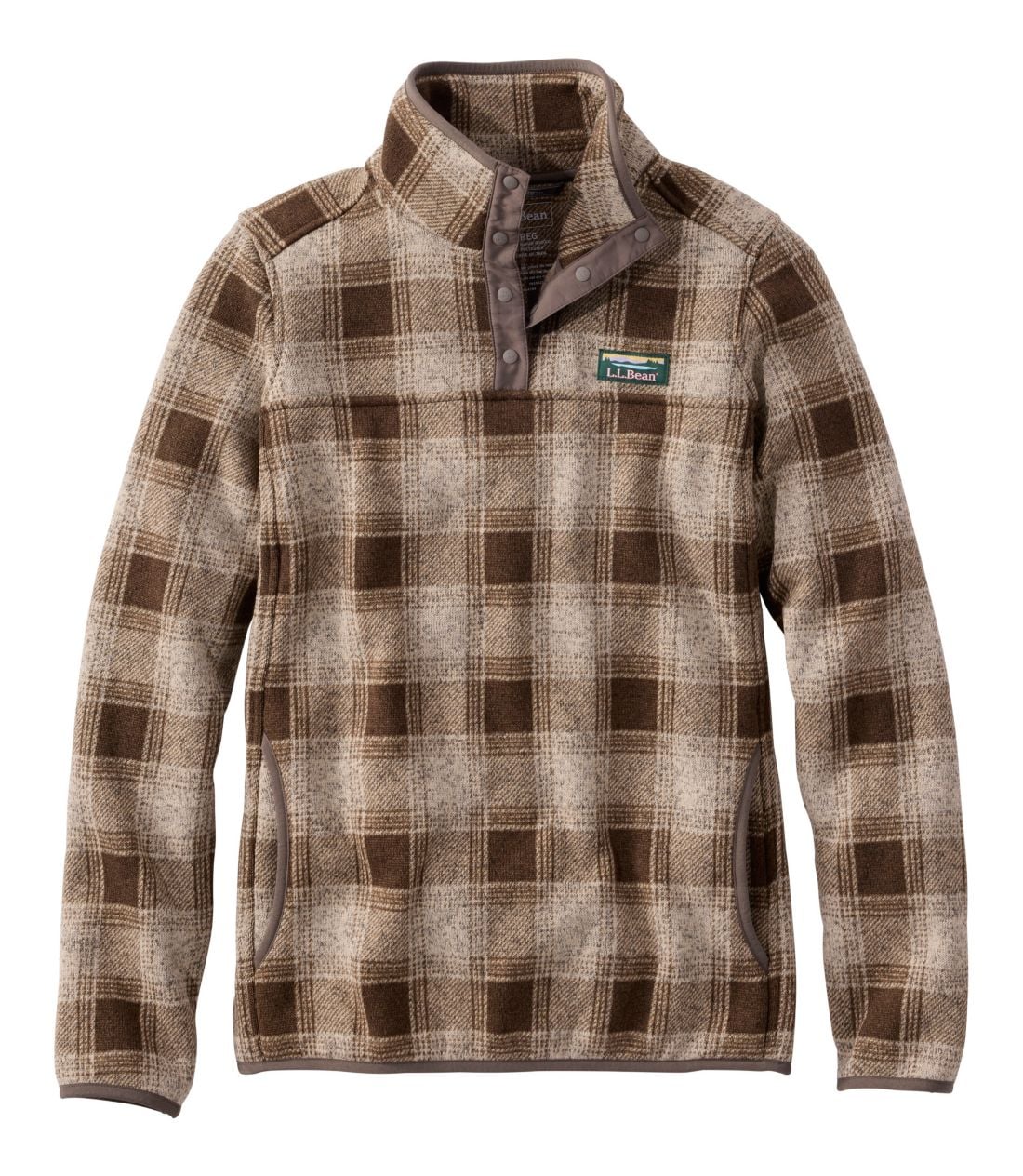 �G���E�G���E�r�[���E�Z�[�^�[�E�t���[�X�E�v���I�[�o�[�A�v�����g�^Women's L.L.Bean Sweater Fleece Pullover, Print