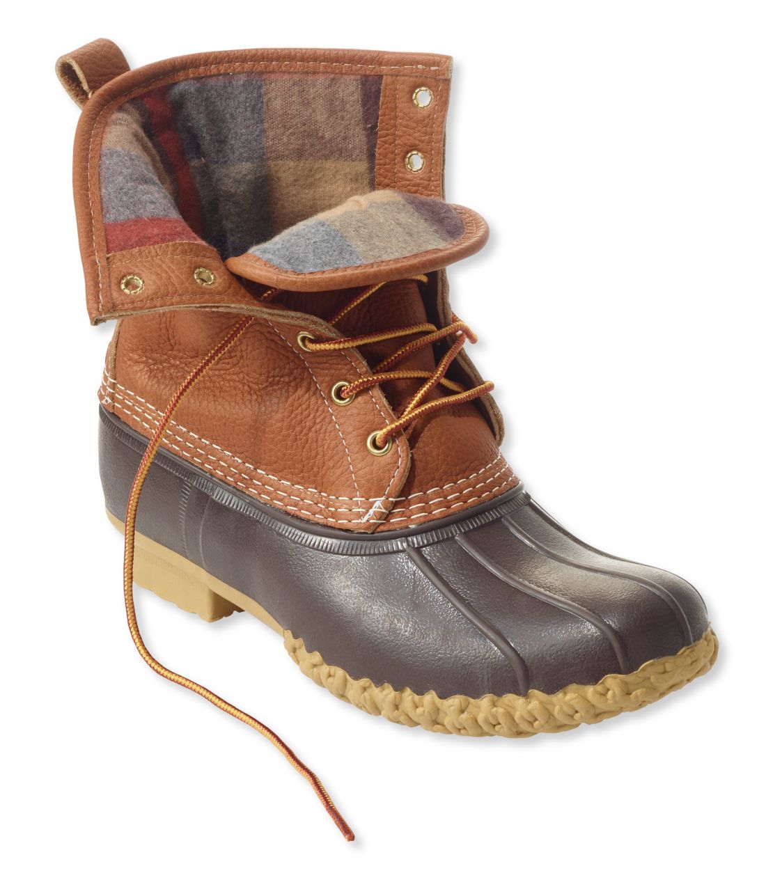 タンブル・レザー・エル・エル・ビーン・ブーツ、8インチ　フランネルの裏地付き／Men's Tumbled-Leather L.L.Bean Boots, 8“ Flannel-Lined