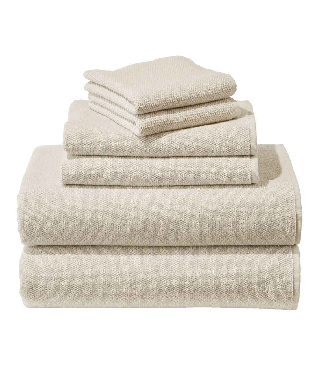 �I�[�K�j�b�N�E�e�N�X�`���[�h�E�R�b�g���E�^�I���E�Z�b�g�^Organic Textured Cotton Towel Set