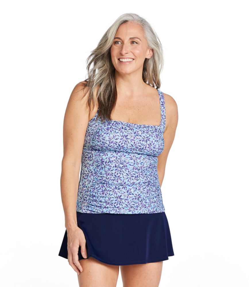 GEGEr[E~bNXEAhE}b`EXCEGAAXNGAlbNE^L[jEgbv@vg^Women's L.L.Bean Mix-and-Match Swimwear, Squareneck Tankini Top Print
