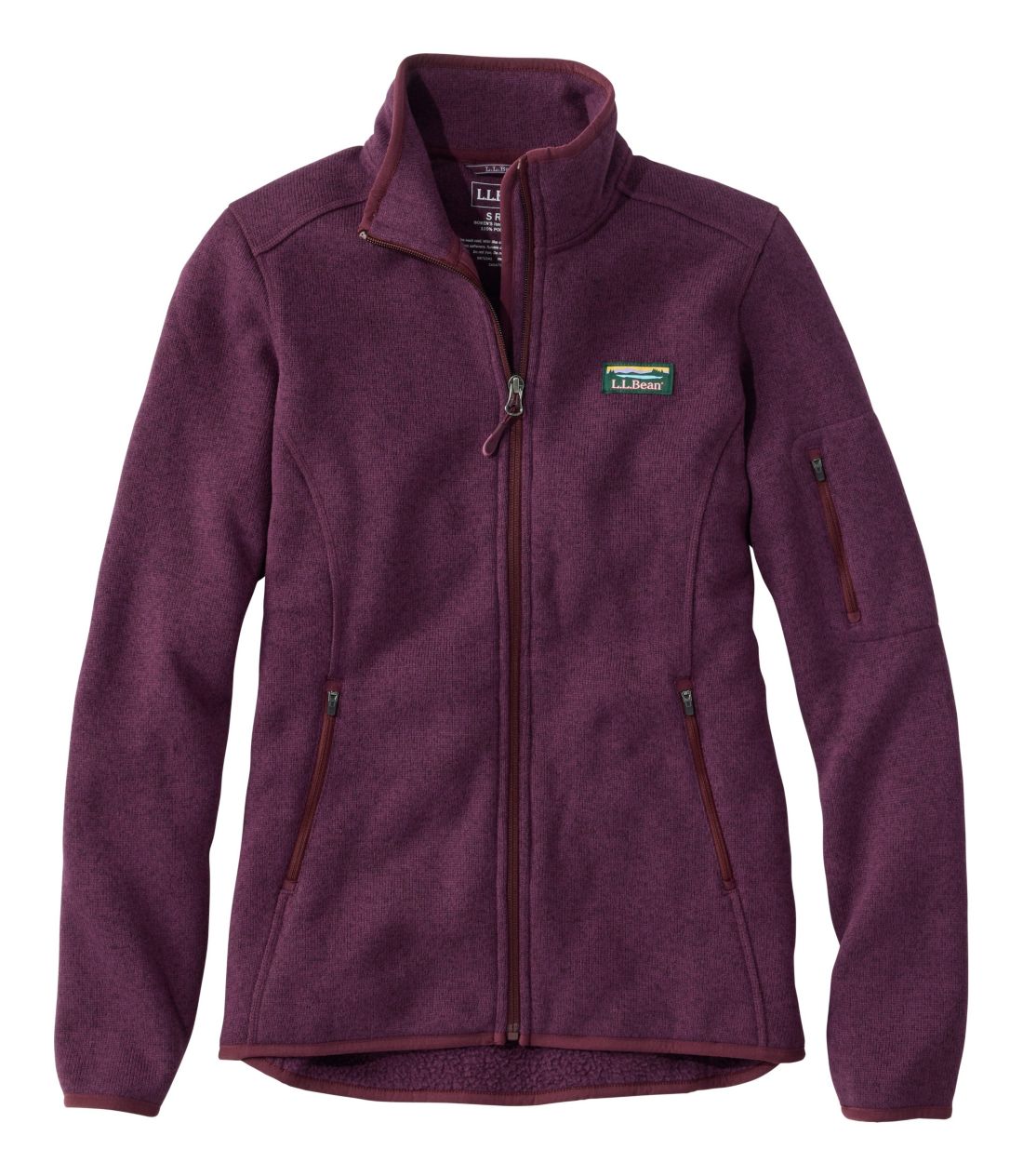 �G���E�G���E�r�[���E�Z�[�^�[�E�t���[�X�E�t���W�b�v�E�W���P�b�g�^Women's L.L.Bean Sweater Fleece Full-Zip Jacket