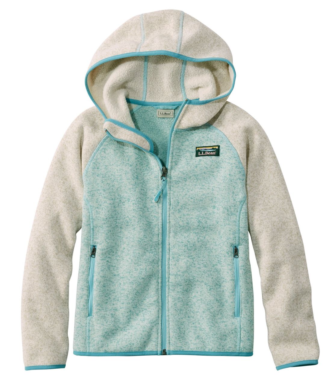 LbYEGEGEr[EZ[^[Et[XAt[ht@J[ubN^Kids' L.L.Bean Sweater Fleece, Hooded Colorblock