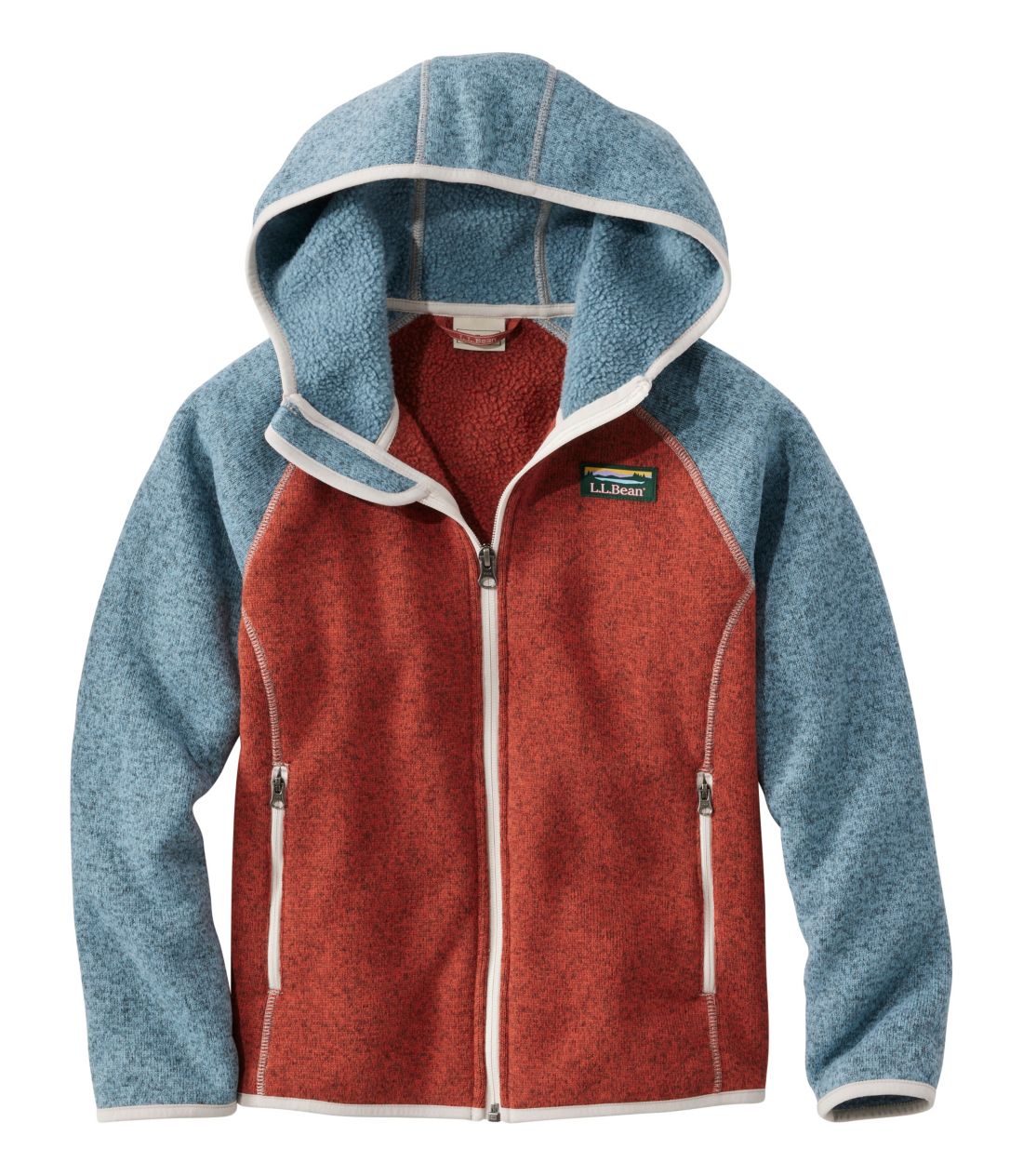 LbYEGEGEr[EZ[^[Et[XAt[ht@J[ubN^Kids' L.L.Bean Sweater Fleece, Hooded Colorblock