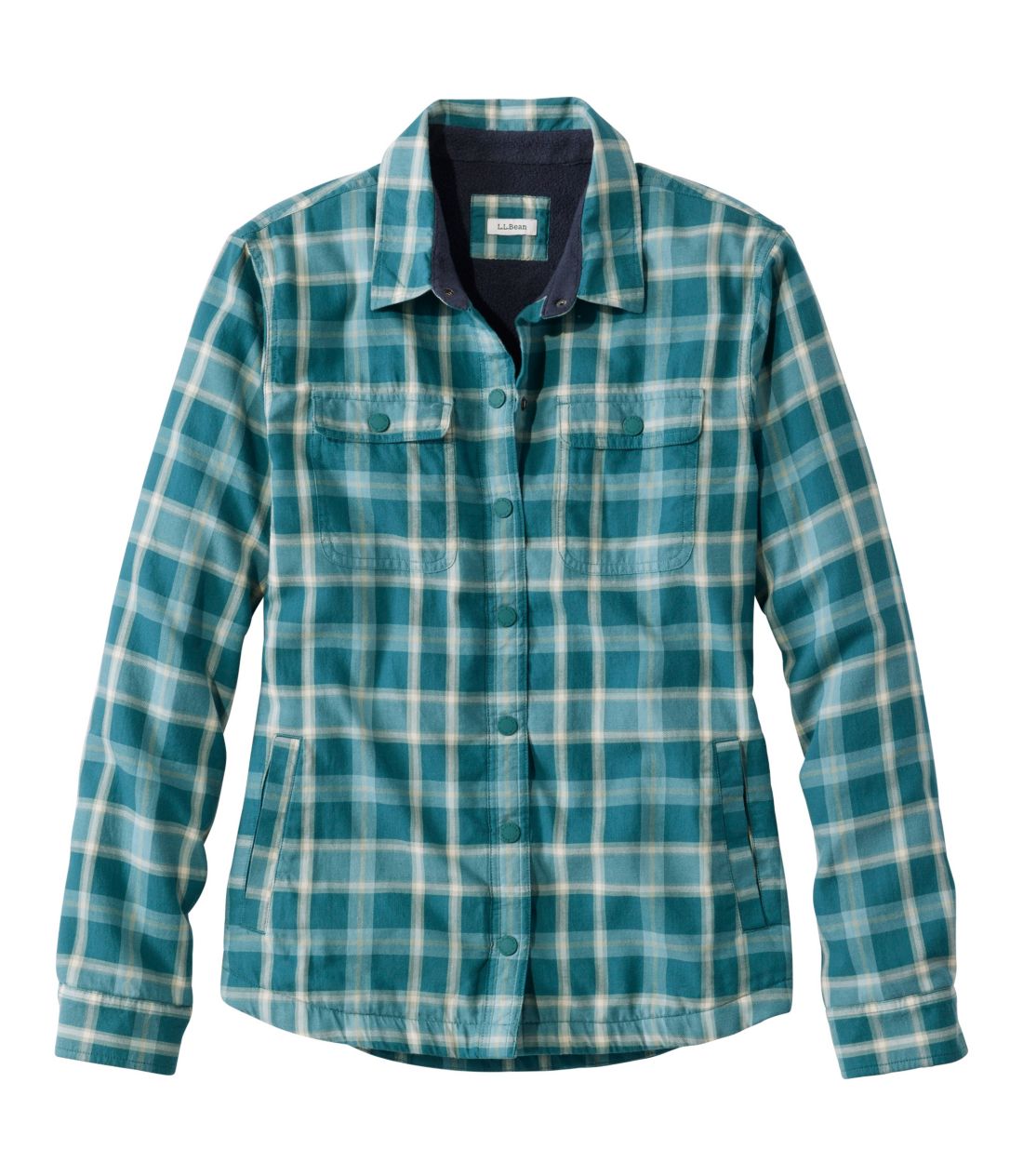�t���[�X���C���h�E�t�����l���E�V���c�A�X�i�b�v�t�����g�@�v���b�h�^Women's Fleece-Lined Flannel Shirt, Snap-Front Plaid