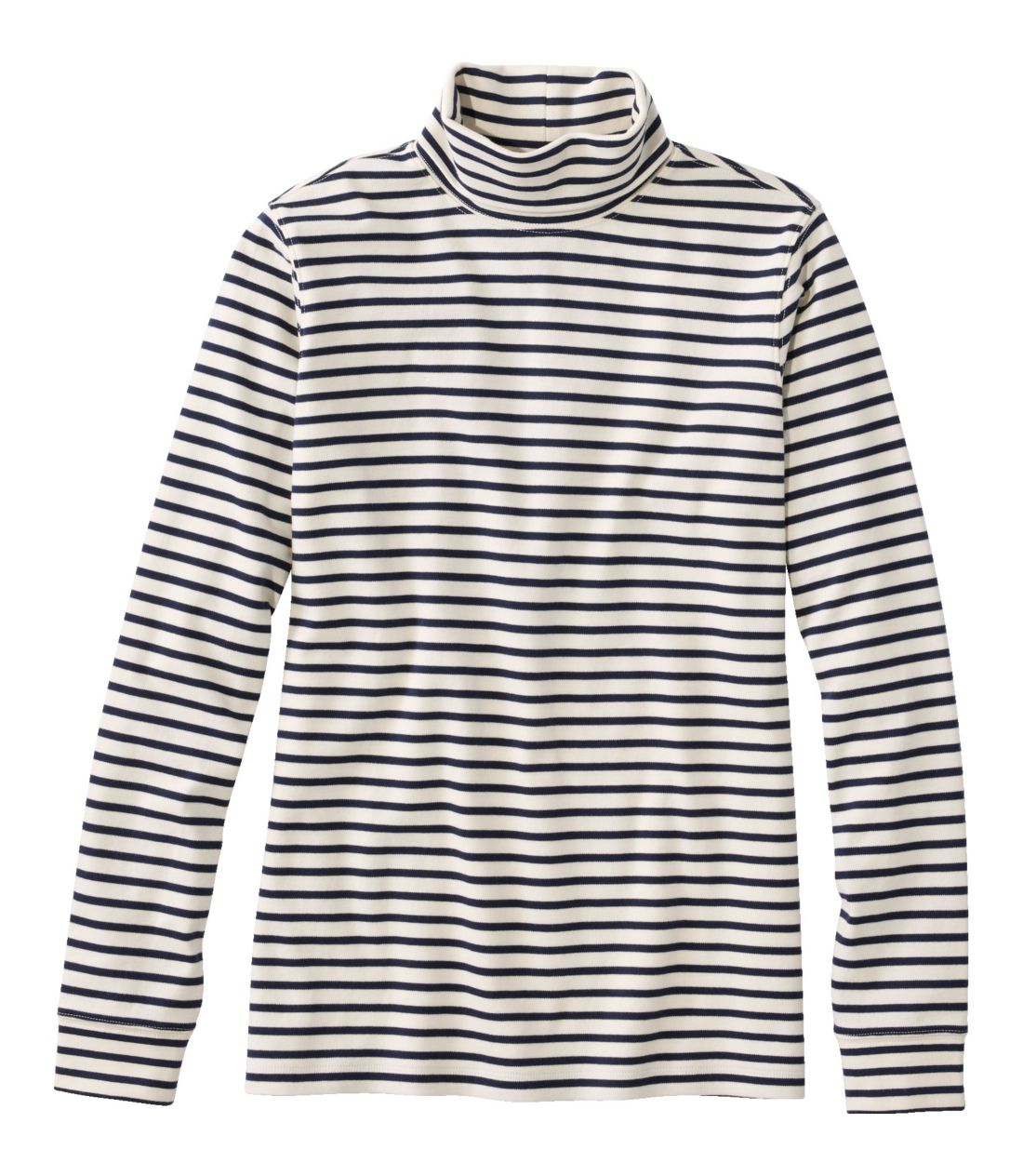 �G���E�G���E�r�[���E�e�B�A�����@�^�[�g���l�b�N�@�X�g���C�v�^Women's L.L.Bean Tee, Interlock Turtleneck Long-Sleeve Stripe
