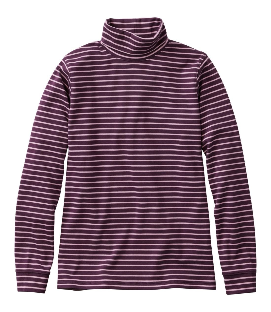�G���E�G���E�r�[���E�e�B�A�����@�^�[�g���l�b�N�@�X�g���C�v�^Women's L.L.Bean Tee, Interlock Turtleneck Long-Sleeve Stripe