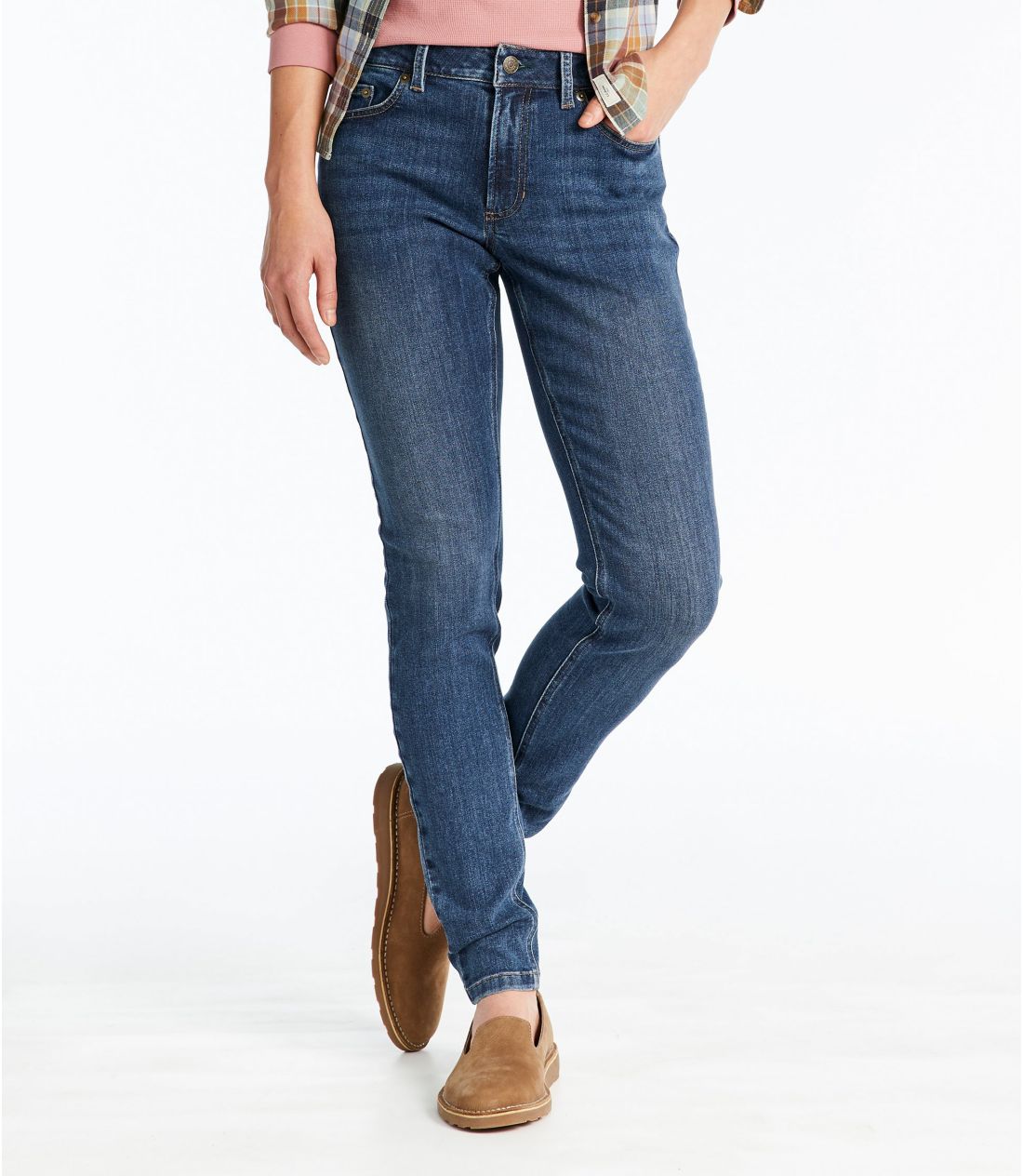 �r�[���t���b�N�X�E�W�[���Y�A�~�b�h���C�Y�@�X�L�j�[���b�O�^Women's BeanFlex Jeans, Mid-Rise Skinny-Leg