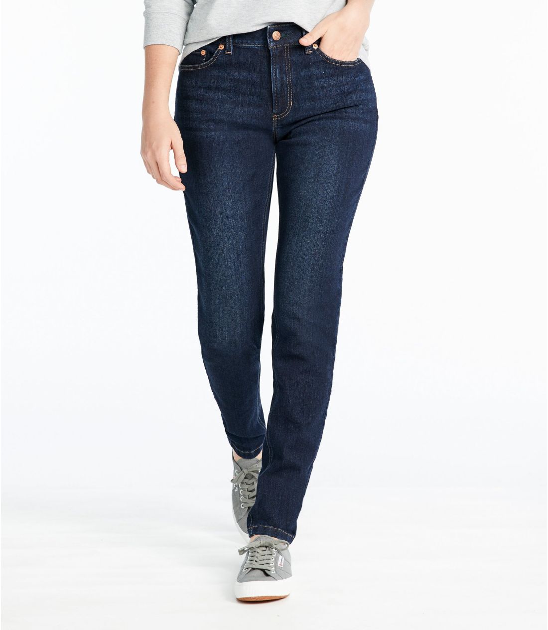 �r�[���t���b�N�X�E�W�[���Y�A�~�b�h���C�Y�@�X�L�j�[���b�O�^Women's BeanFlex Jeans, Mid-Rise Skinny-Leg