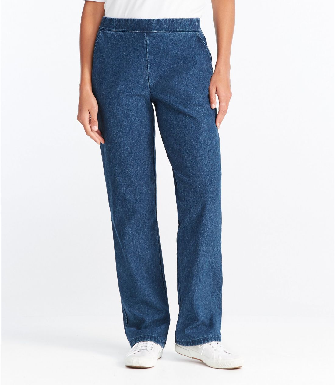�p�[�t�F�N�g�E�t�B�b�g�E�p���c�A�X�g���[�g���b�O�@�f�j���@���N�с^Women's Perfect Fit Pants, Fleece-Backed Straight-Leg Denim