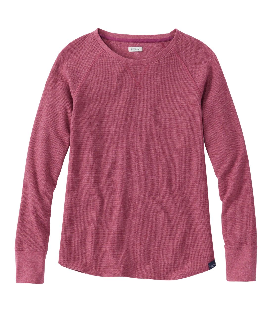 �A���V�������J�u���E�~�j���b�t���E�e�B�A�����@�N���[�l�b�N�^Women's Unshrinkable Mini-Waffle Tee, Long-Sleeve Crewneck