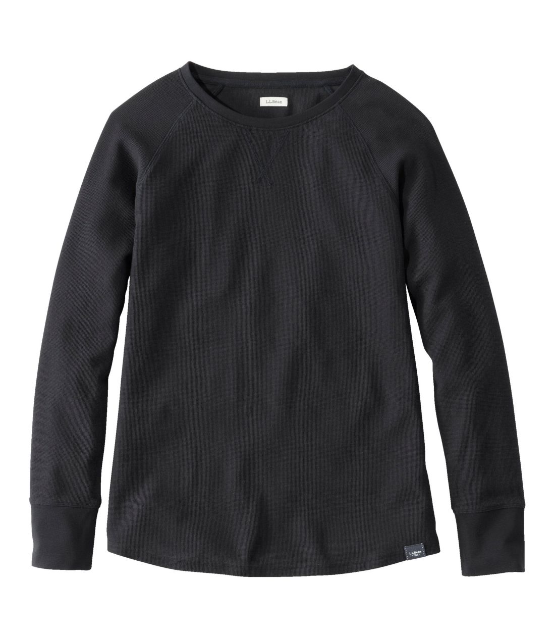 �A���V�������J�u���E�~�j���b�t���E�e�B�A�����@�N���[�l�b�N�^Women's Unshrinkable Mini-Waffle Tee, Long-Sleeve Crewneck