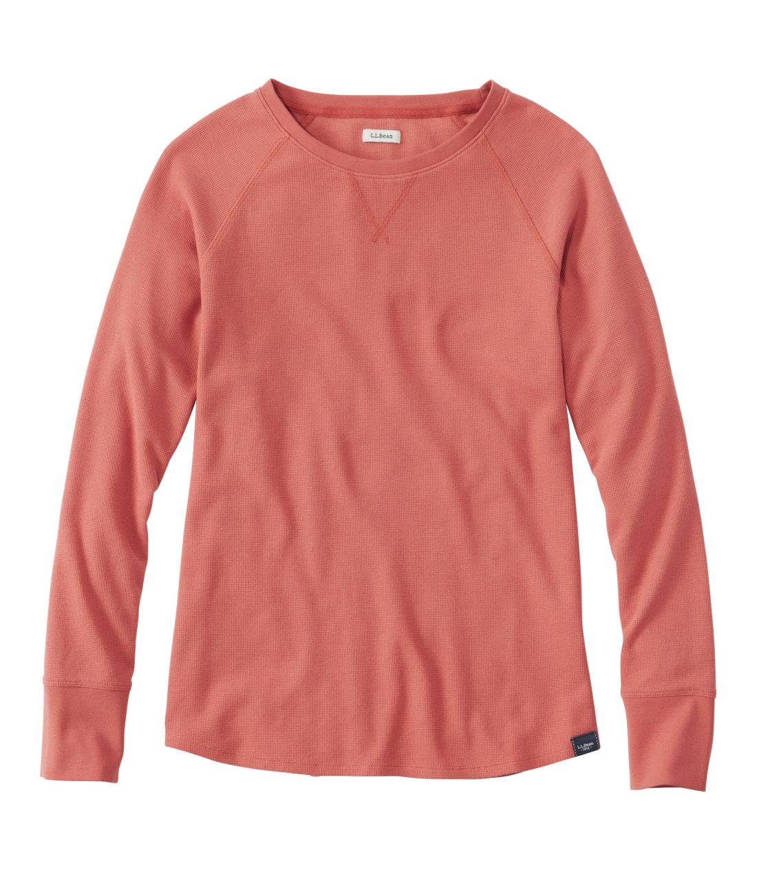 �A���V�������J�u���E�~�j���b�t���E�e�B�A�����@�N���[�l�b�N�^Women's Unshrinkable Mini-Waffle Tee, Long-Sleeve Crewneck