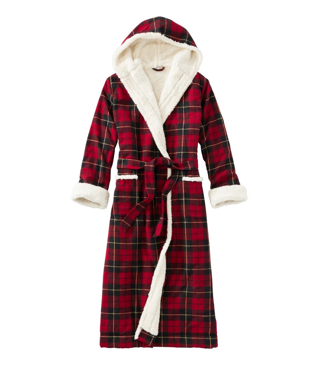 XRb`EvbhEtlE[uAVFpCh@O^Women's Scotch Plaid Flannel Robe, Sherpa-Lined Long