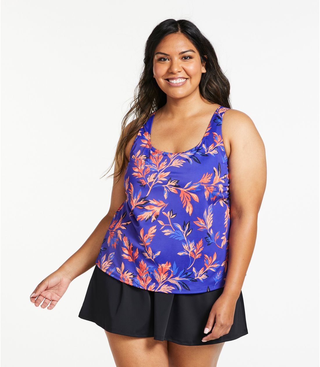 r[X|[cEXCEGAAXN[vlbNE^L[jEgbv@vg^Women's BeanSport Swimwear, Scoopneck Tankini Top Print