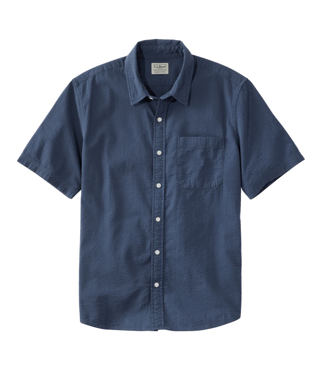 �I�[�K�j�b�N�E�R�b�g���E�V�A�T�b�J�[�E�V���c�A�����@�X�g���C�v�^Men's Organic Seersucker Shirt Short Sleeve Slightly Fitted Stripe
