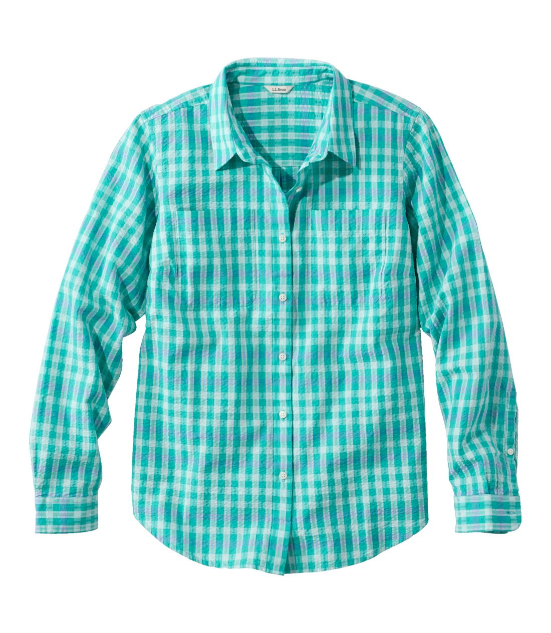 �o�P�[�V���������h�E�V�A�T�b�J�[�E�V���c�A�����@�v���b�h�^Women's Vacationland Seersucker Shirt, Long-Sleeve Plaid
