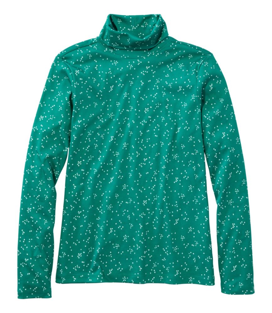 �s�}�E�R�b�g���E�e�B�A�����@�^�[�g���l�b�N�@�v�����g�^Women's Pima Cotton Turtleneck, Long-Sleeve Print