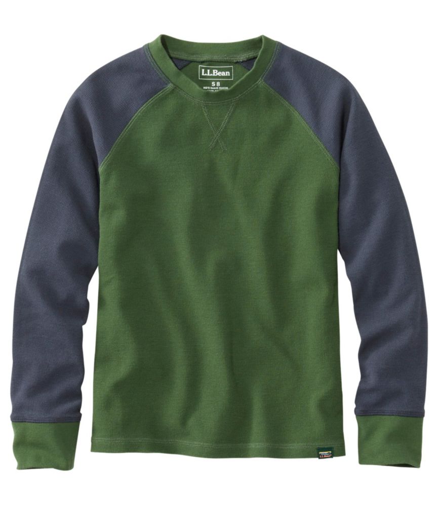 LbYEAVJuE~jbtEVcA^Kids' Unshrinkable Mini-Waffle Shirt, Long-Sleeve