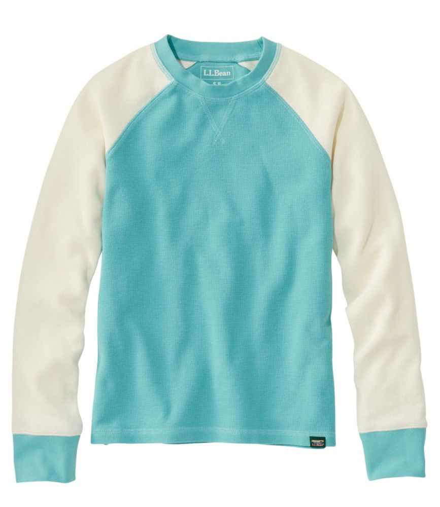 LbYEAVJuE~jbtEVcA^Kids' Unshrinkable Mini-Waffle Shirt, Long-Sleeve