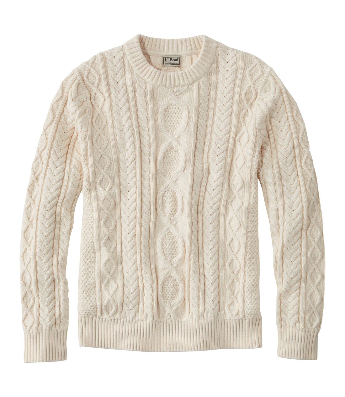 r[YEwe[WE\tgERbgEtBbV[}EZ[^[AN[lbN^Men's Bean's Heritage Soft Cotton Fisherman Sweater, Crewneck