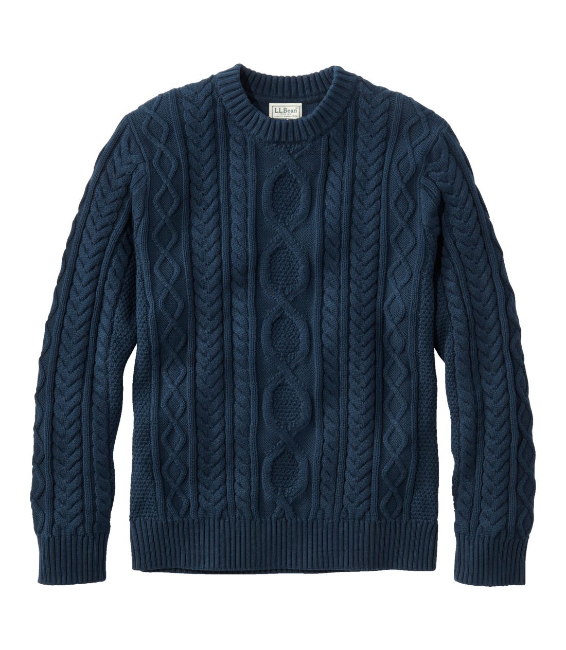 r[YEwe[WE\tgERbgEtBbV[}EZ[^[AN[lbN^Men's Bean's Heritage Soft Cotton Fisherman Sweater, Crewneck