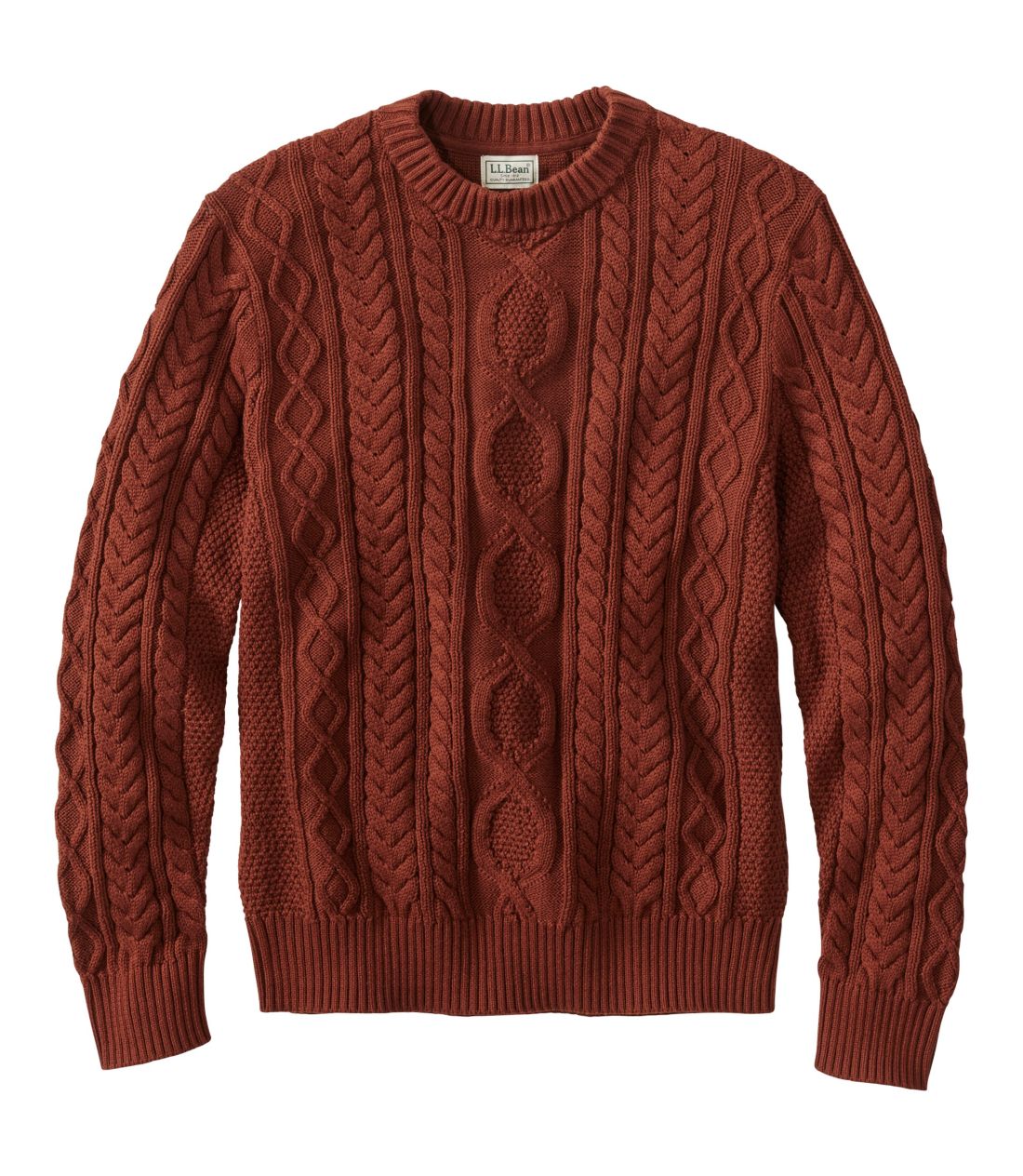 r[YEwe[WE\tgERbgEtBbV[}EZ[^[AN[lbN^Men's Bean's Heritage Soft Cotton Fisherman Sweater, Crewneck