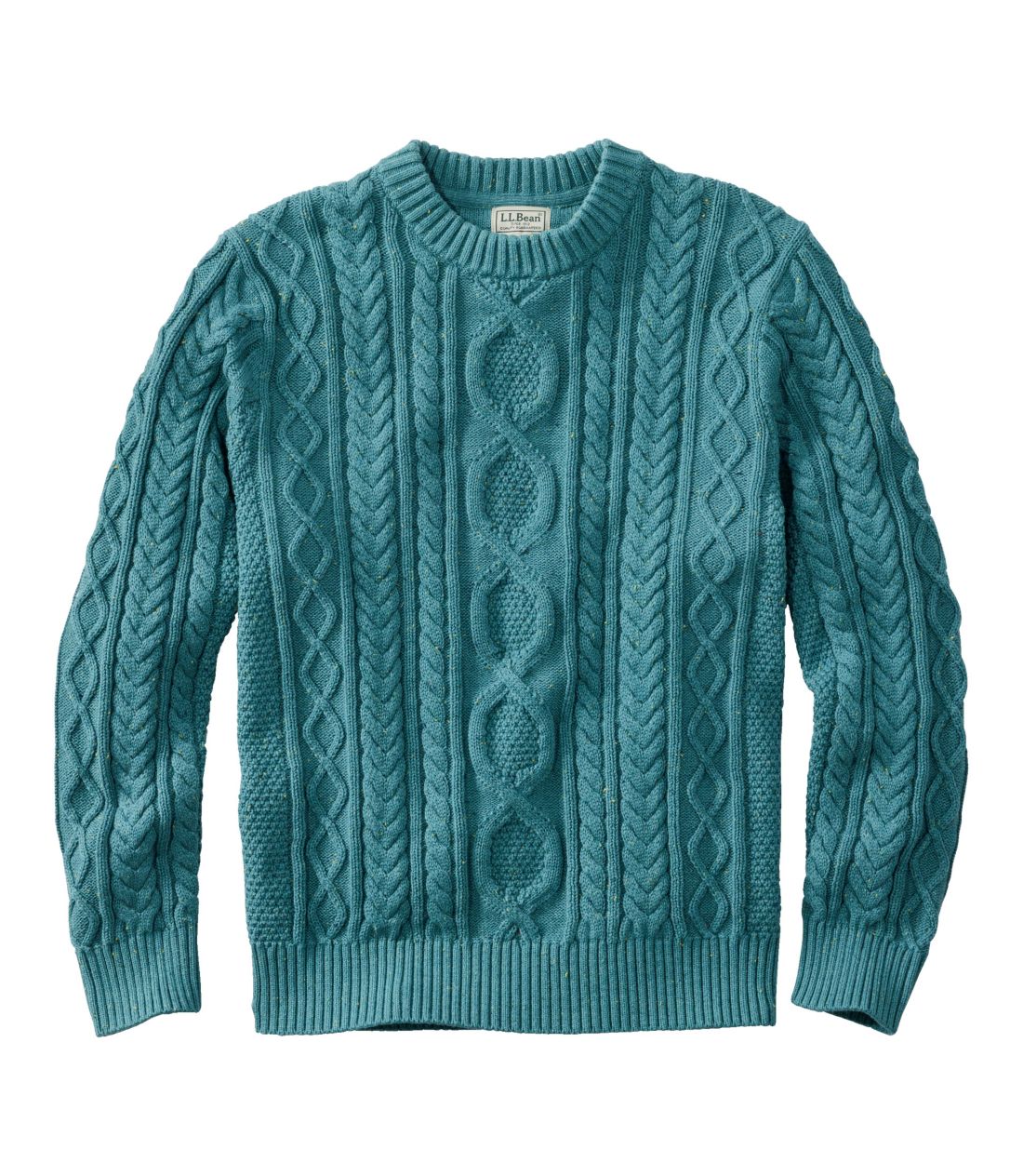 r[YEwe[WE\tgERbgEtBbV[}EZ[^[AN[lbN^Men's Bean's Heritage Soft Cotton Fisherman Sweater, Crewneck