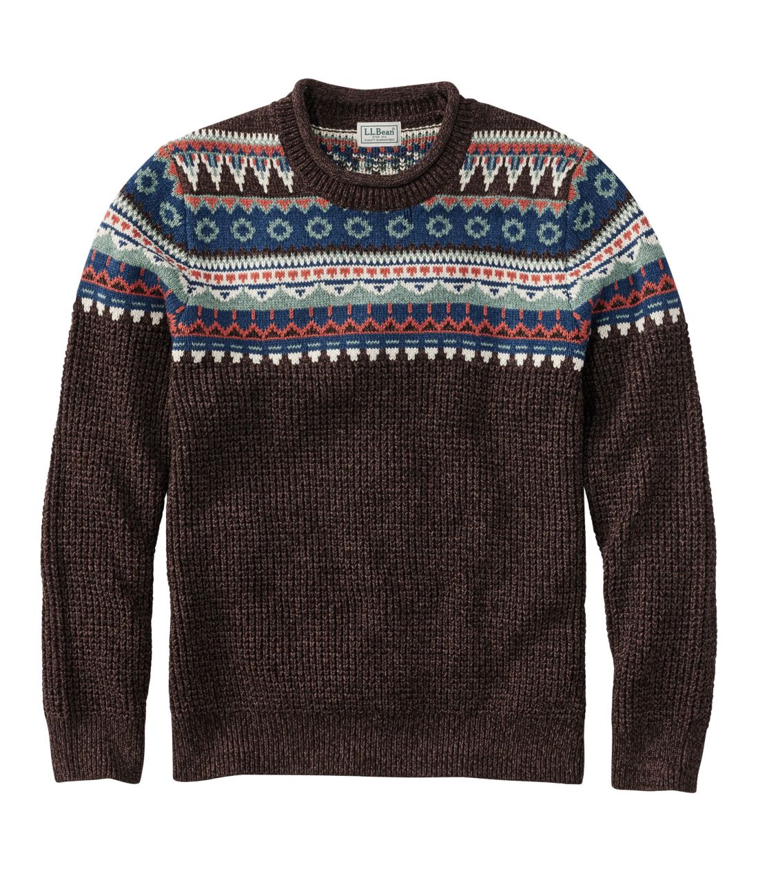 GEGEr[EI[KjbNERbgEZ[^[AN[lbN@tFAAC^Men's L.L.Bean Organic Cotton Sweater, Crewneck Fair Isle