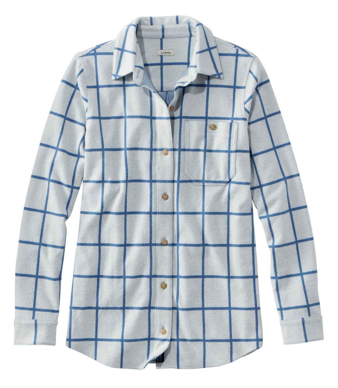 �G���E�G���E�r�[���E�t�F�C�o���b�g�E�j�b�g�E�V���c�A�v���b�h�^Women's L.L.Bean Favorite Knit Shirt, Plaid