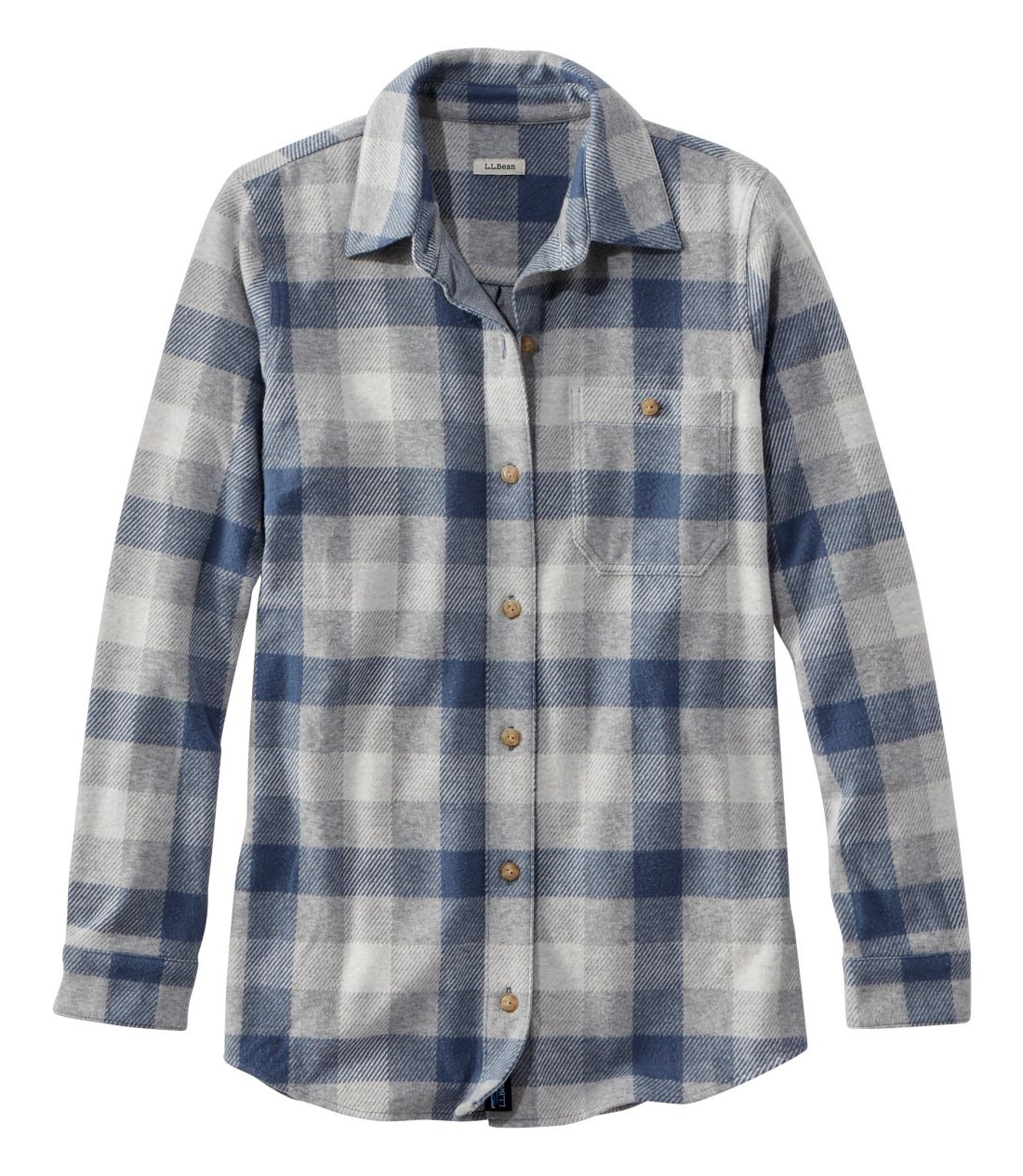 �G���E�G���E�r�[���E�t�F�C�o���b�g�E�j�b�g�E�V���c�A�v���b�h�^Women's L.L.Bean Favorite Knit Shirt, Plaid