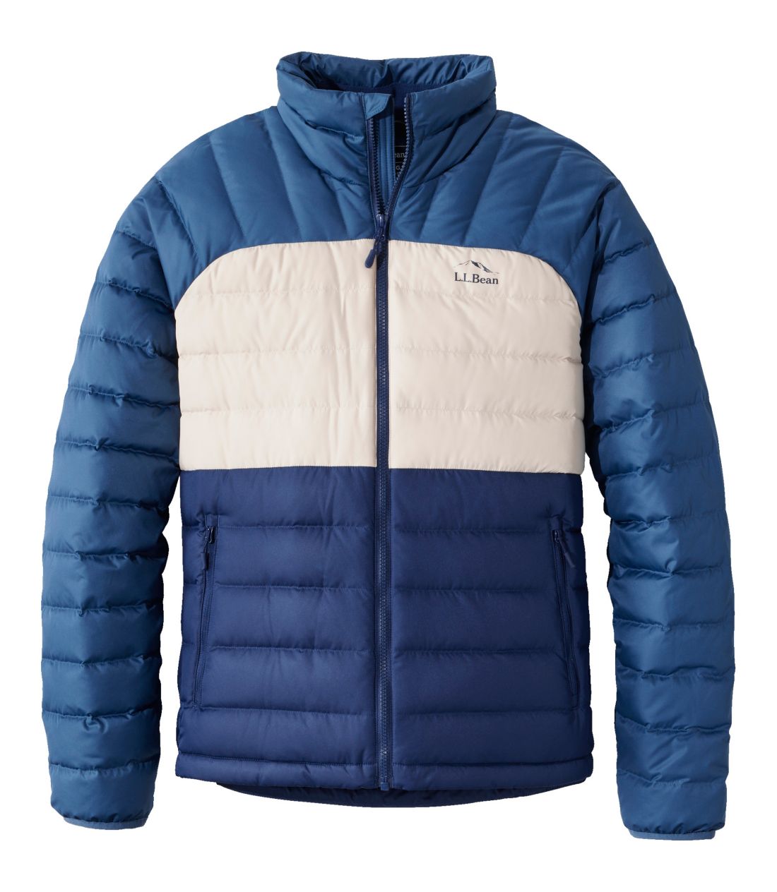 �r�[���Y�E�_�E���E�W���P�b�g�A�J���[�u���b�N�^Men's Bean's Down Jacket, Colorblock