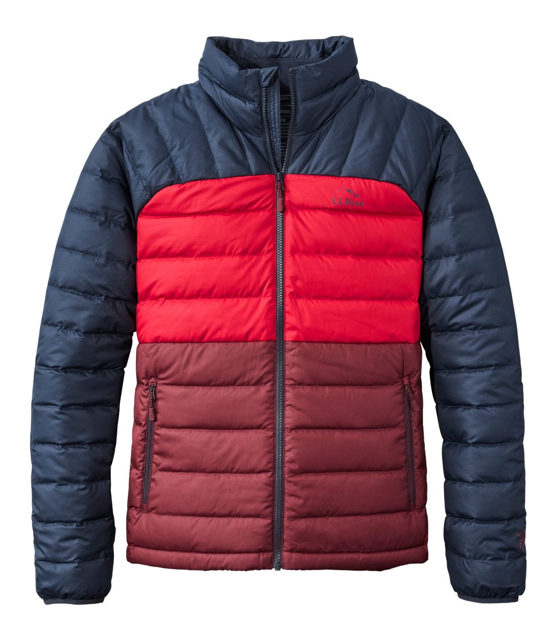 �r�[���Y�E�_�E���E�W���P�b�g�A�J���[�u���b�N�^Men's Bean's Down Jacket, Colorblock